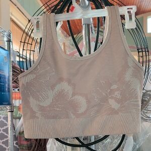Aerie Reversible Light Pink And Grey Crop Top Size XL